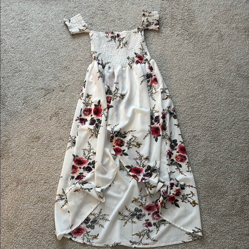 Floral Off-Shoulder Maxi Dress